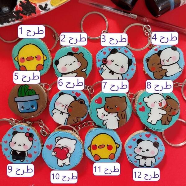 سرکلیدی یا آویز کیف طرح گومبولی و گریزلی میداشاپ فروشگاه اینترنتی میداپس